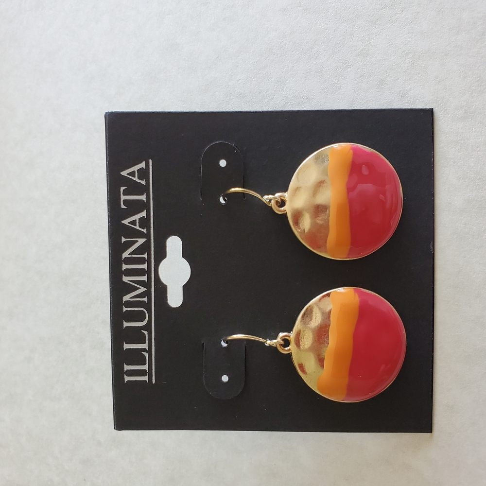 Red and Gold Earrings